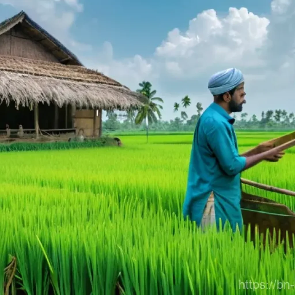 농업환경기술자 자격증의 필요성 - **Prompt: "A male agricultural environmental engineer of Bengali ethnicity, wearing a clean, practic...