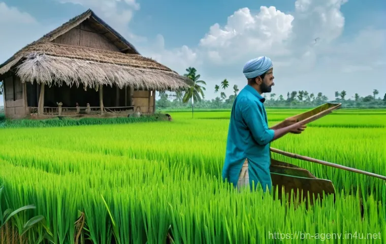 농업환경기술자 자격증의 필요성 - **Prompt: "A male agricultural environmental engineer of Bengali ethnicity, wearing a clean, practic...