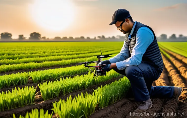 농업환경기술자 자격증의 필요성 - **Prompt: "A male agricultural environmental engineer of Bengali ethnicity, wearing a clean, practic...