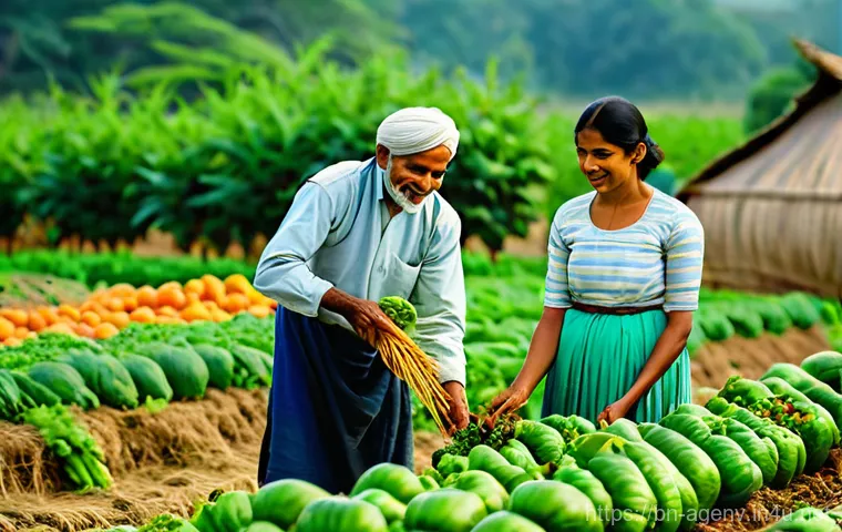 농업환경기술자 자격증의 필요성 - **Prompt: "A sleek, modern agricultural drone hovers gracefully at eye-level over a vast, diverse ag...