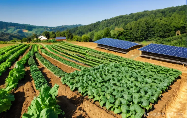 농업환경기술자 경력 쌓기 좋은 회사 리스트 - **Prompt 1: Future of Smart Agriculture**
    "A wide-angle, vibrant, and futuristic realistic image...