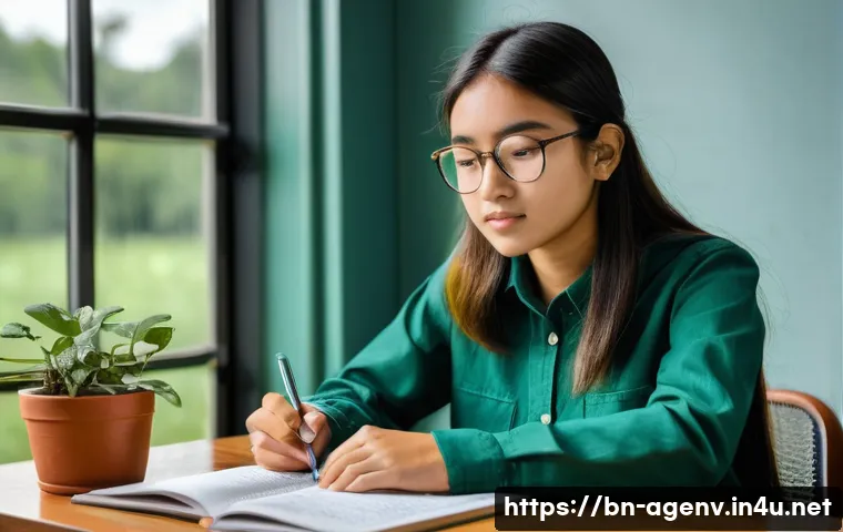 농업환경기술자 시험 준비 전략 - **Prompt 1: Focused Study of Agricultural Environmental Engineering**
    "A bright, naturally lit s...