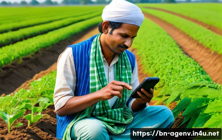 농업환경기술자 자격증과 IT 기술 활용 - A modern smart farm in Bangladesh showcasing advanced agricultural technology: vibrant green fields ...